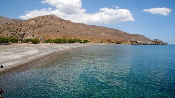 Tripiti beach with crystal clear waters