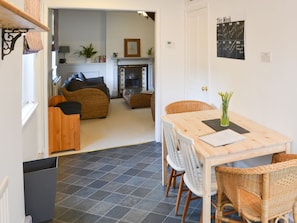 Charming dining area adjacent to the living room | Beachcomber Cottage, Newbiggin-by-the-Sea, near Morpeth