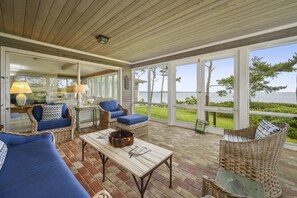 Enclosed Sunroom with Ocean Views. 66 Rush Drive Chatham Cape Cod New England Vacation Rentals