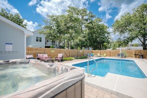 Hot Tub Overlooking Pool Area