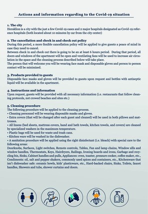 Actions and information regarding Covid-19