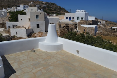 Independent 8 people house in Chorio, Sikinos island, Kyclades islands, Greece