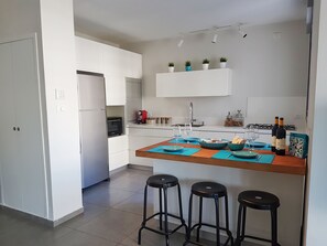 We offer a fully equipped kitchen. Feel free to cook your own style of food