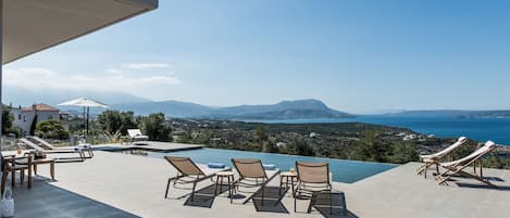 superb sea views from the infinity pool