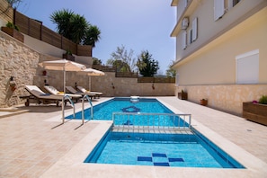 3 stoery villa,Amnatos,Rethymno,Swimming pool and exterior furniture