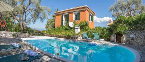 backyard with private pool