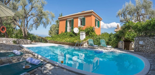 backyard with private pool