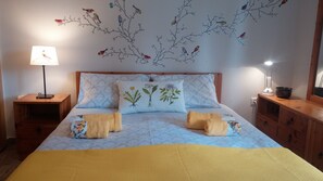 The master bedroom. From here you can see and hear the sea!
