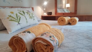 The master bedroom. From here you can see and hear the sea!

