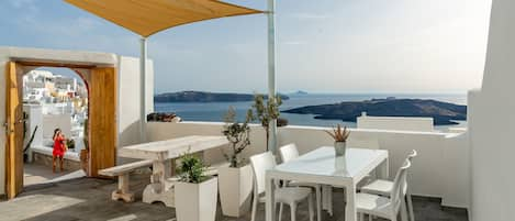 Terrace with Volcano and Sea View