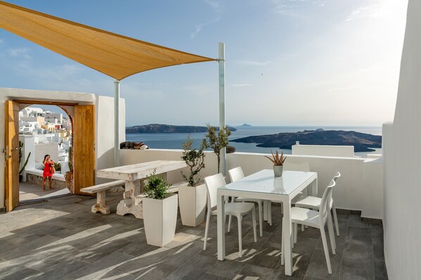 Terrace with Volcano and Sea View