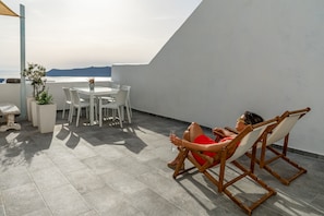 Terrace with Volcano and Sea View