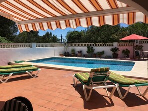 Lovely shaded terrace to sit and enjoy the afternoon heat