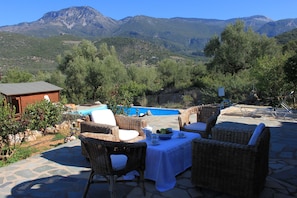 Having your breakfast at the veranda!