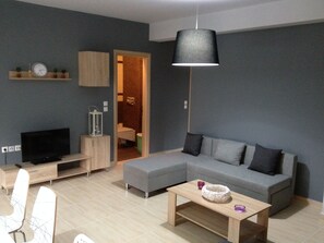 Big livingroom with 2 sofas/double beds