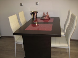 dining table and chairs