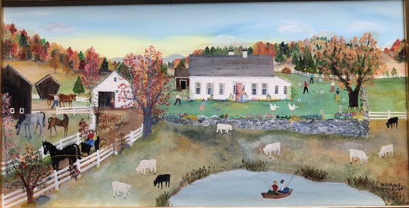 Will Moses painting of the Dodges'
 Farm
