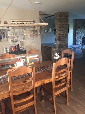 Open floor plan. Dining area connects the kitchen and main living area. 