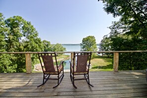 Deck overlooking the lake