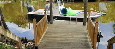 Deck, steps, boat.  That close!  *boat NOT included, but rentals nearby ask us! 