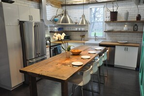 Dining area and kitchen