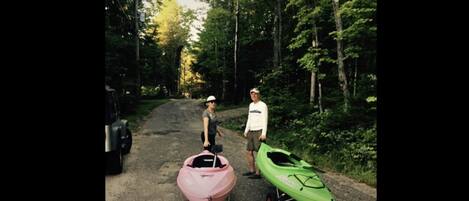 Kayaks with transport caddies 