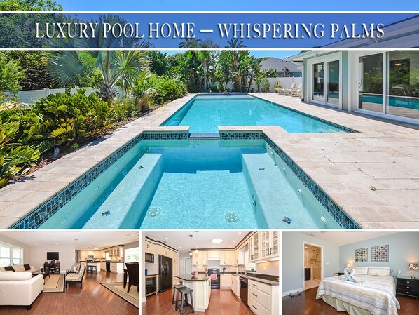4BR/2.5BA beach-side home with a pool and Jacuzzi