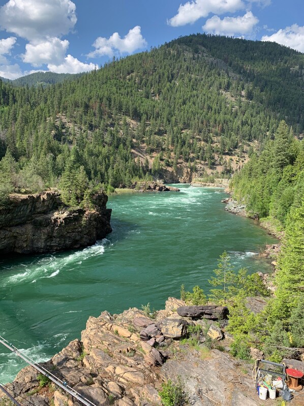 Above the Swinging Bridge west on Hwy 2