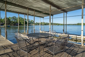 Lakefront dining on private dock