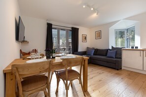 Living room with access to a private balcony