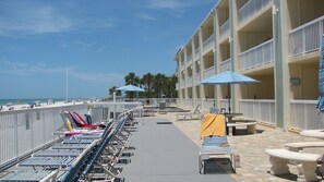 Our new pool deck great for sunbathing