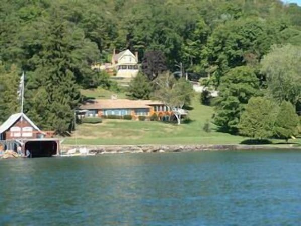 view of the property from the lake
