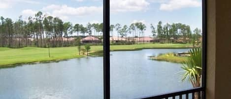 A View of the 4th Hole Fairway from the Great Room Lanai