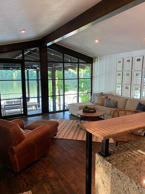 New windows maximize the view of the lake and Garvan Woodland Gardens