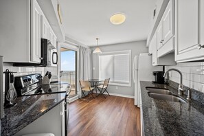 A fully stocked kitchen makes meal preparation a breeze.