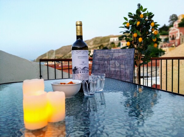 Enjoy your wine on the Rooftop of Villa Elion!