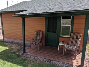Rear of Cabin - back door from Kitchen