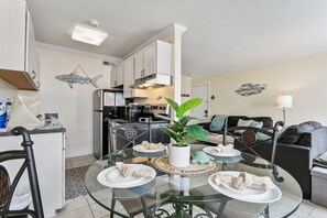 The open concept living area keeps everyone together, no matter what you are doing!