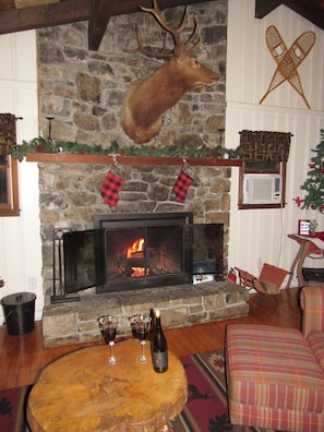 Fireplace with firewood included