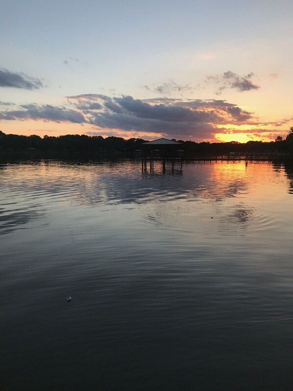 Beautiful sunsets from the dock.