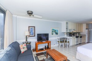 Lounge on the comfortable sofa or your bed & watch your favorite NetFlix show!