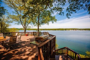 Deck Overlooking Lake with 270 Degree Views