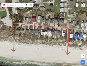 Two convenient beach access points, each less than a 5 minute walk! 