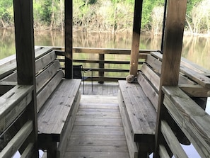 Sitting area on pier/observation deck