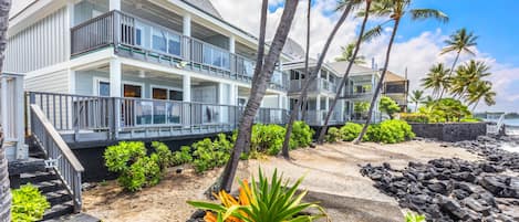 View of condo from beach