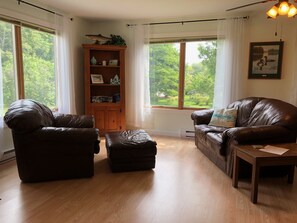 Large windows provide plenty of natural light.