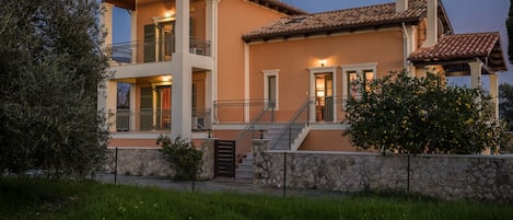 Front elevation - evening view