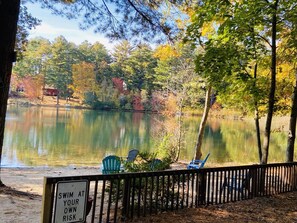 Clear Pond private beach 