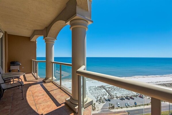 View from balcony toward the Gulf