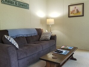 Sleeper sofa, pulls out to a Queen bed